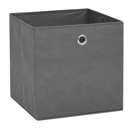  Cutii de depozitare, 4 buc, material nețesut, 32x32x32 cm, Gri