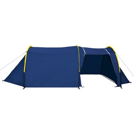 Cort de camping, 4 persoane, bleumarin/galben