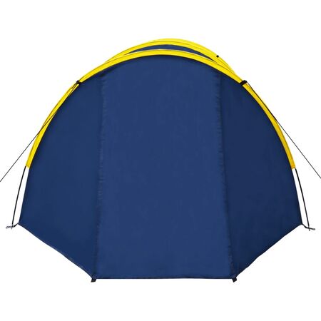 Cort de camping, 4 persoane, bleumarin/galben