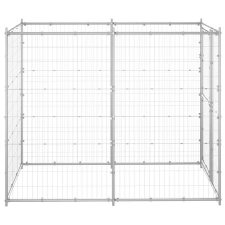  Padoc pentru câini de exterior 110x220x180 cm oțel zincat