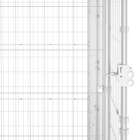  Padoc pentru câini de exterior 110x220x180 cm oțel zincat