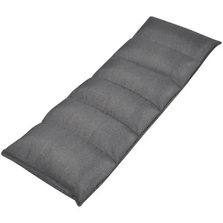  Șezlong de podea pliabil, gri, material textil