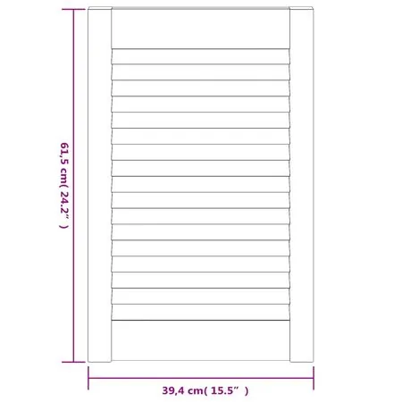  Uși de dulap design lambriu 2 buc. 61,5x39,4 cm lemn masiv pin