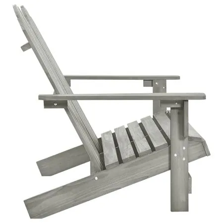  Scaun de grădină Adirondack cu 2 locuri, gri, lemn masiv brad