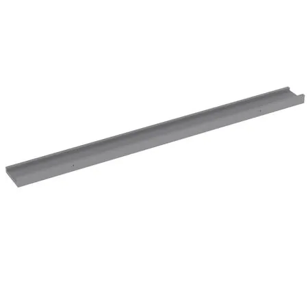  Rafturi de perete, 2 buc., gri, 100x9x3 cm