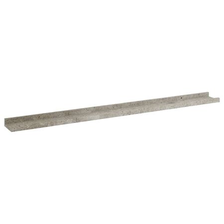  Rafturi de perete, 2 buc., gri beton, 100x9x3 cm