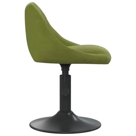  Scaune de bucătărie pivotante, 2 buc., verde deschis, catifea