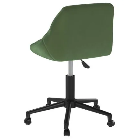  Scaun de birou pivotant, verde închis, catifea