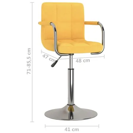  Scaun de bar, galben, material textil