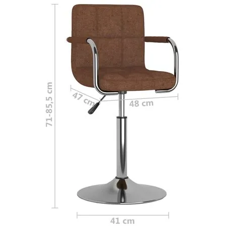 Scaun de bar, maro, material textil