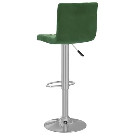  Scaune de bar, 2 buc., verde închis, catifea