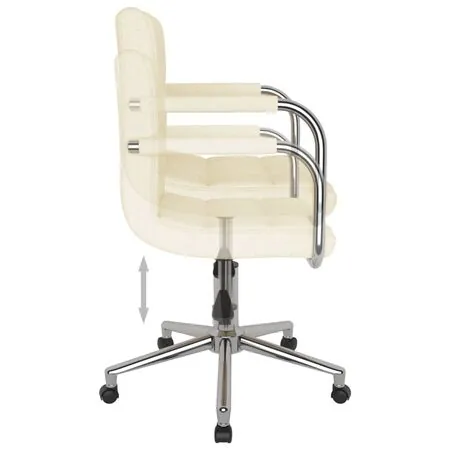  Scaun de birou pivotant, crem, material textil
