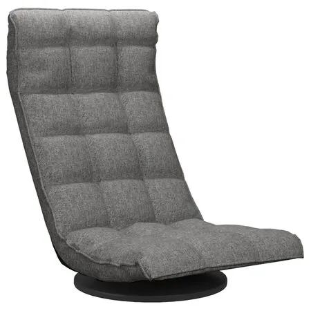  Scaun de podea pivotant, gri deschis, material textil