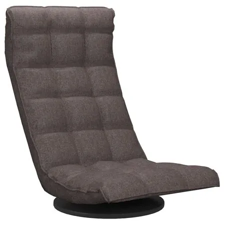  Scaun de podea pivotant, gri taupe, material textil