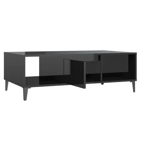  Măsuță de cafea negru extralucios 103,5x60x35 cm lemn prelucrat