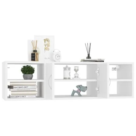  Raft de perete, alb, 102x30x29 cm, lemn prelucrat