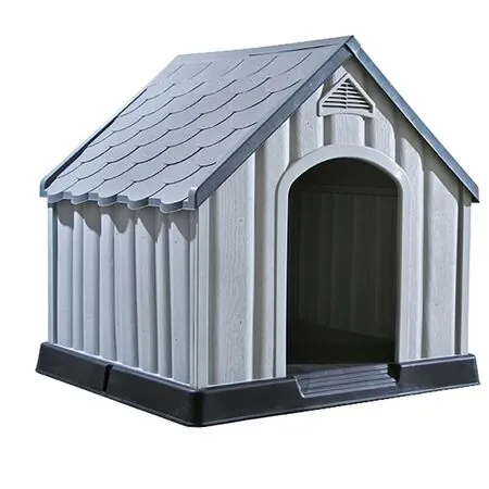  Cușcă pentru câini, gri, 92x87x91 cm, plastic