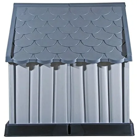  Cușcă pentru câini, gri, 92x87x91 cm, plastic
