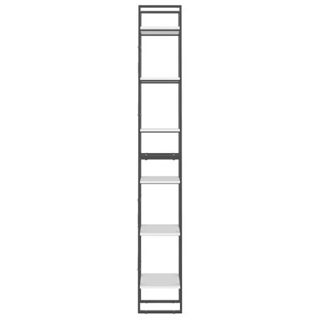  Bibliotecă cu 6 rafturi, alb, 40x30x210 cm, PAL