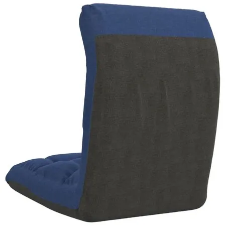  Scaun de podea pliabil, albastru, material textil