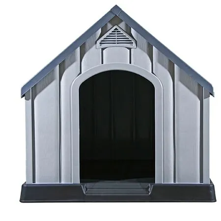  Cușcă pentru câini, gri, 92x87x91 cm, plastic