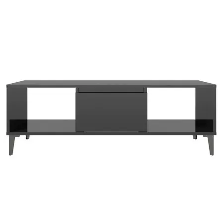  Măsuță de cafea negru extralucios 103,5x60x35 cm lemn prelucrat