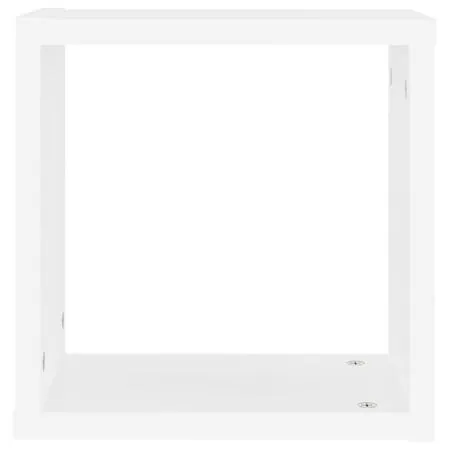  Rafturi de perete în formă de cub, 4 buc., alb, 30x15x30 cm