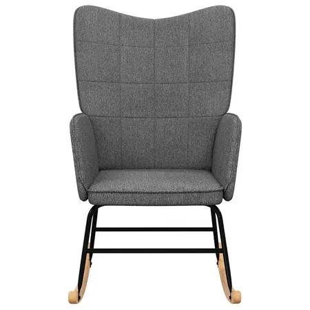  Scaun balansoar, gri închis, material textil