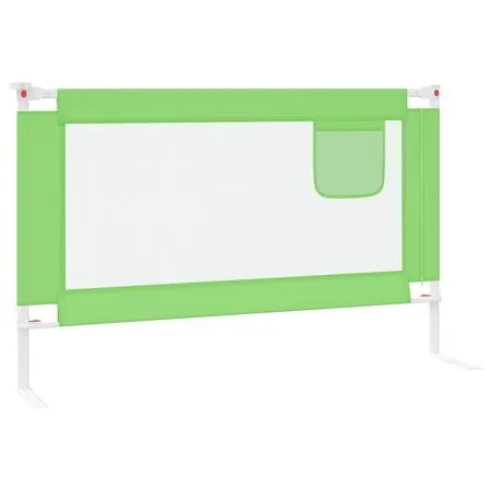  Balustradă de protecție pat copii, verde, 120x25 cm, textil