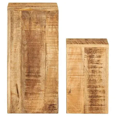  Suporturi pentru plante, 2 buc., lemn masiv de mango