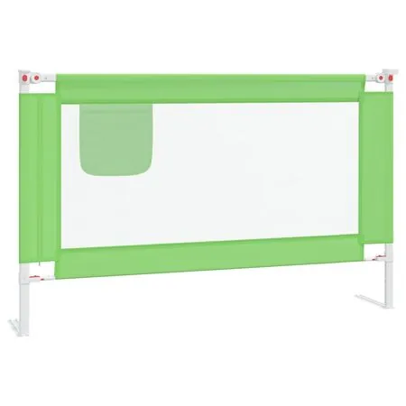  Balustradă de protecție pat copii, verde, 120x25 cm, textil
