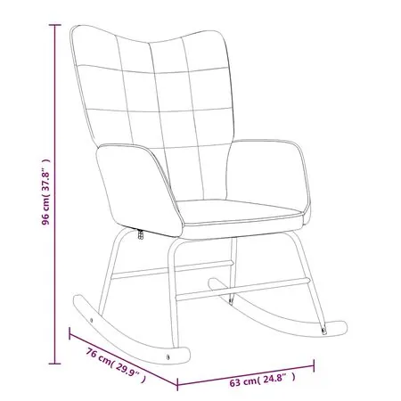  Scaun balansoar, gri închis, material textil
