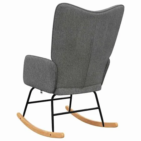 Scaun balansoar, gri închis, material textil