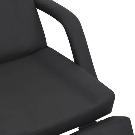  Scaun tratament înfrumusețare, negru, 180x62x78 cm, piele eco