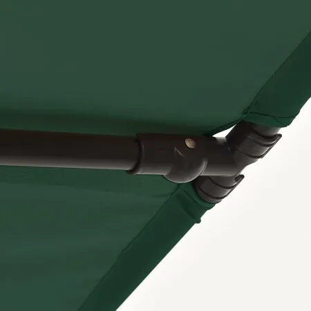  Umbrelă de soare de grădină, stâlp aluminiu, verde, 180x110 cm