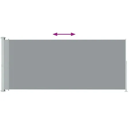  Copertină laterală retractabilă de terasă, gri, 180x500 cm