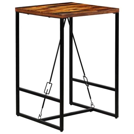  Masă de bar, 70 x 70 x 106 cm, lemn masiv reciclat