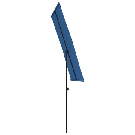  Umbrelă soare de grădină stâlp aluminiu albastru azur 180x110cm