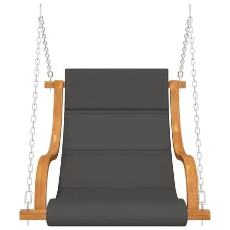  Scaun balansoar fără cadru leagăn cu pernă, lemn masiv curbat