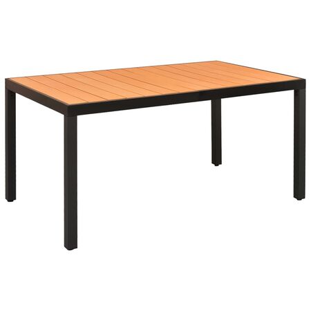  Set mobilier de grădină, 5 piese, negru și maro