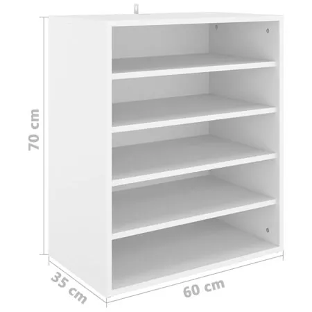  Pantofar, alb, 60x35x70 cm, PAL