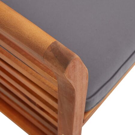  Set mobilier de exterior cu perne 5 piese, lemn masiv de acacia