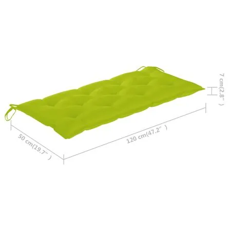  Bancă de grădină cu pernă, 120 cm, bambus