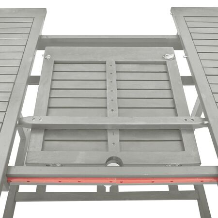  Set mobilier de grădină, 5 piese, gri, lemn masiv de acacia