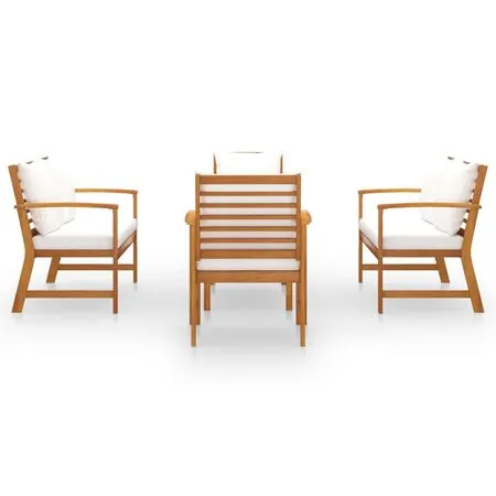  Set mobilier de grădină cu perne, 5 piese, lemn masiv acacia
