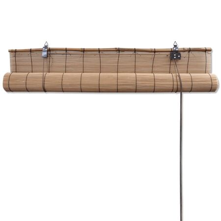  Jaluzele din bambus tip rulou, 2 buc., maro, 80 x 160 cm