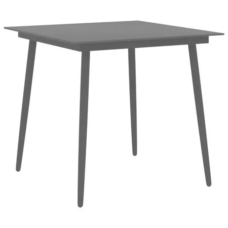  Set de masă pentru grădină, 5 piese, negru
