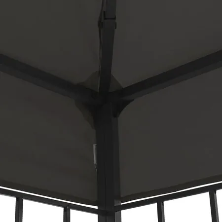  Pavilion cu șir de lumini LED, antracit, 3x4 m