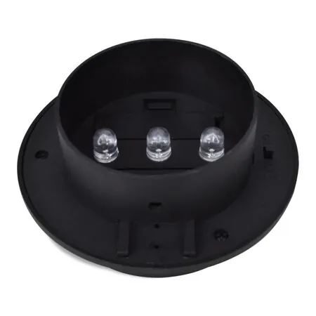  Lămpi solare de exterior pentru gard, 12 buc., negru, LED