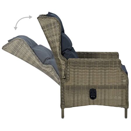  Set mobilier de grădină, 5 piese, maro